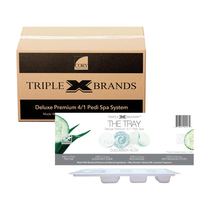 Triple X Brands 4/1 Pedi Spa Tray - Cucumber Aloe 54pc Pedicure Kit