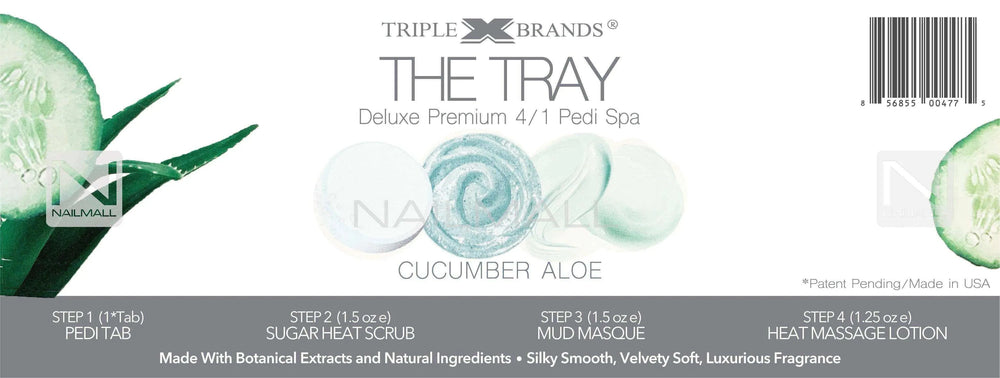 Triple X Brands 4/1 Pedi Spa Tray - Cucumber Aloe 54pc Pedicure Kit