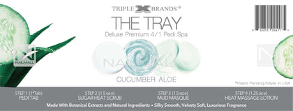 Triple X Brands 4/1 Pedi Spa Tray - Cucumber Aloe 54pc Pedicure Kit