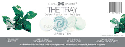 Triple X Brands 4/1 Pedi Spa Tray - Green Tea 1pc Pedicure Kit