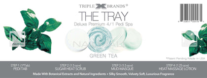 Triple X Brands 4/1 Pedi Spa Tray - Green Tea 54pc nailmall
