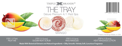 Triple X Brands 4/1 Pedi Spa Tray - Mango 54pc nailmall
