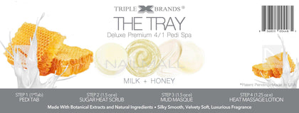 Triple X Brands 4/1 Pedi Spa Tray - Milk & Honey 54pc nailmall