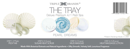 Triple X Brands 4/1 Pedi Spa Tray - Pearl Dreams 1pc Pedicure Kit