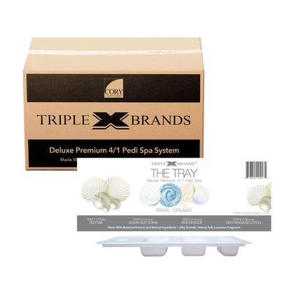 Triple X Brands 4/1 Pedi Spa Tray - Pearl Dreams 54pc nailmall