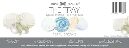 Triple X Brands 4/1 Pedi Spa Tray - Pearl Dreams 54pc nailmall