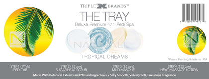 Triple X Brands 4/1 Pedi Spa Tray - Tropical Dreams 54pc nailmall
