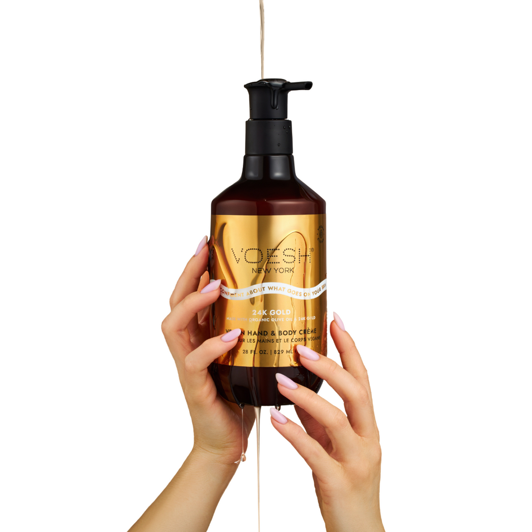 Voesh Vegan Hand & Body Creme Lotion | 24K Gold or Noble Diamond