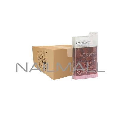 VOESH 50 pc Pedi in a Box 4-step - Chocolate Love Pedicure Kit