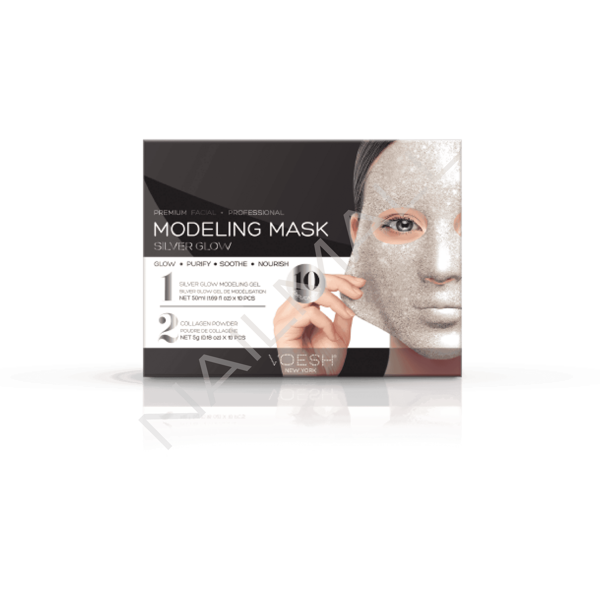 VOESH Modeling Mask - Silver Glow 10pc