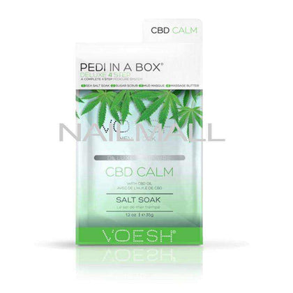 VOESH Pedi in a Box - Deluxe 4 Step CBD Calm/Hemp Relax nailmall