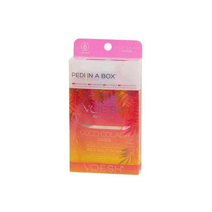 VOESH Pedi in a Box- Deluxe 4 Step Coco Colada Oasis Pedicure Kit