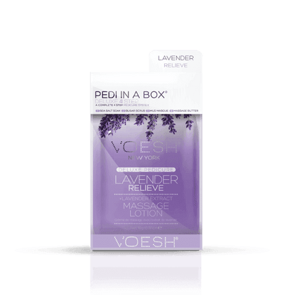 VOESH Pedi in a Box - Deluxe 4 Step Lavender Relieve Pedicure Kit