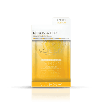 VOESH Pedi in a Box - Deluxe 4 Step Lemon Quench Pedicure Kit