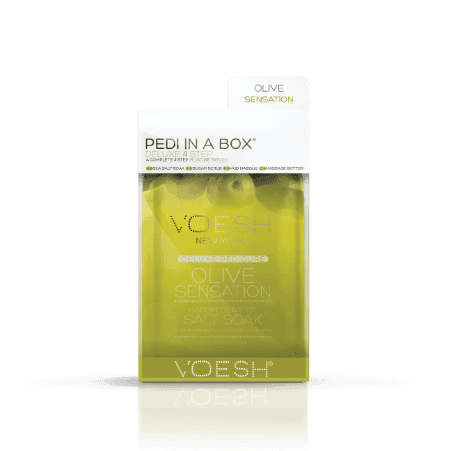 VOESH Pedi in a Box - Deluxe 4 Step Olive Sensation