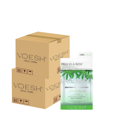 VOESH Pedi in a Box - Deluxe 4 Step100 pieces CBD Calm/Hemp Relax pedicure and manicure