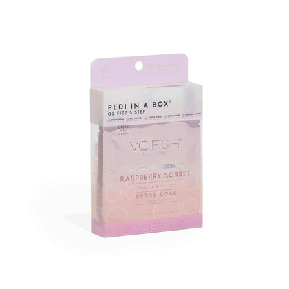 VOESH Pedi in a Box - O2 Fizz 5 Step Raspberry Sorbet Pedicure Kit