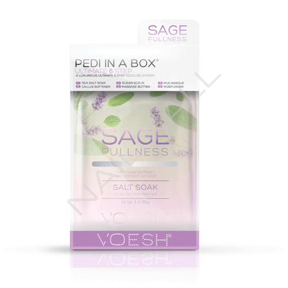 VOESH Pedi in a Box - Ultimate 6 Step Sage Fullness Pedicure Kit