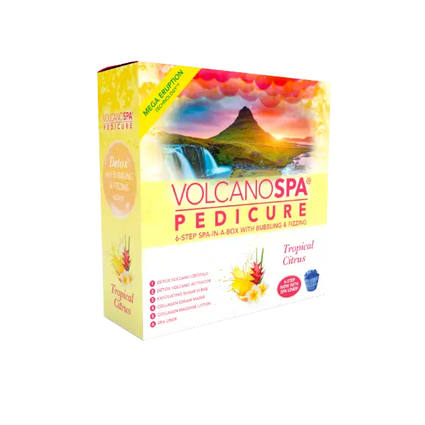 La Palm Volcano Spa 6 in 1 Pedicure Kit with Spa Liner - Tropical Citrus